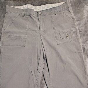 Lee Comfort Waistband Stretch Capris - Gray - Size 16